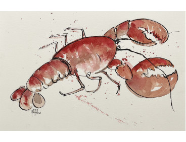 Acuarela "Bogavante" De Gappa