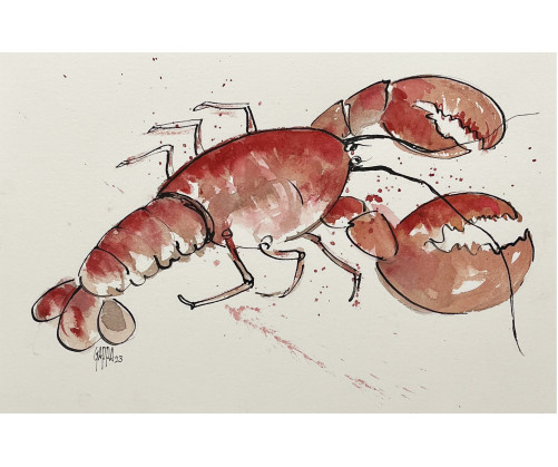 Acuarela "Bogavante" De Gappa