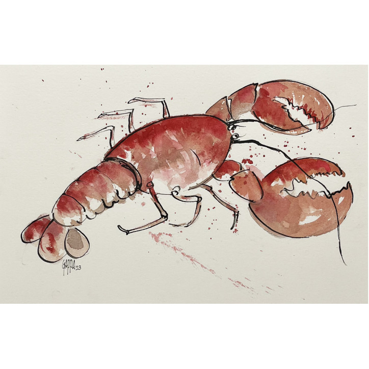 Acuarela "Bogavante" De Gappa