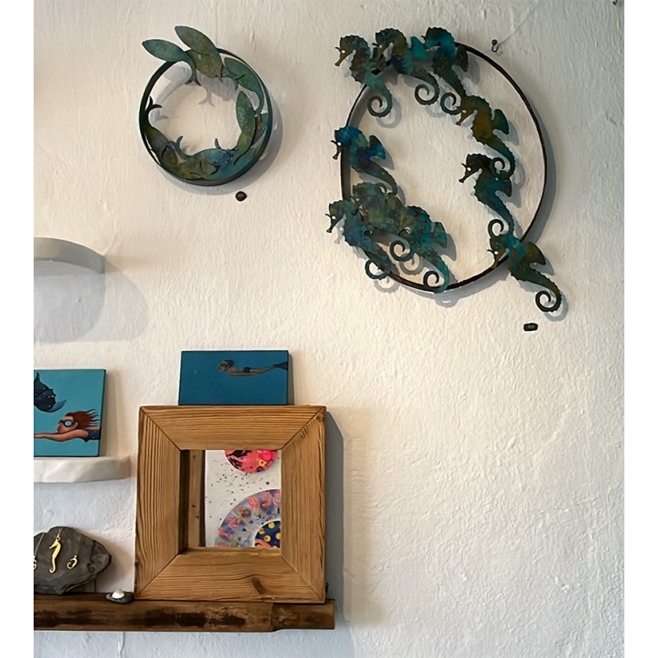 Escultura pared - circulo peces