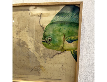 Carta Náutica Puerto de Mahón Enmarcada