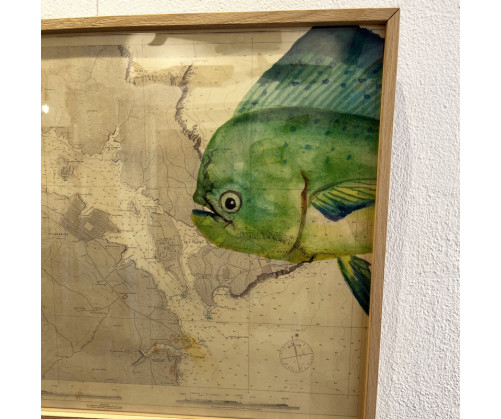 Carta Náutica Puerto de Mahón Enmarcada