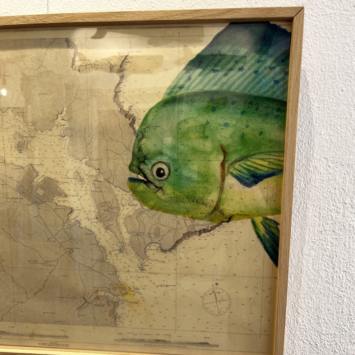 Carta Náutica Puerto de Mahón Enmarcada