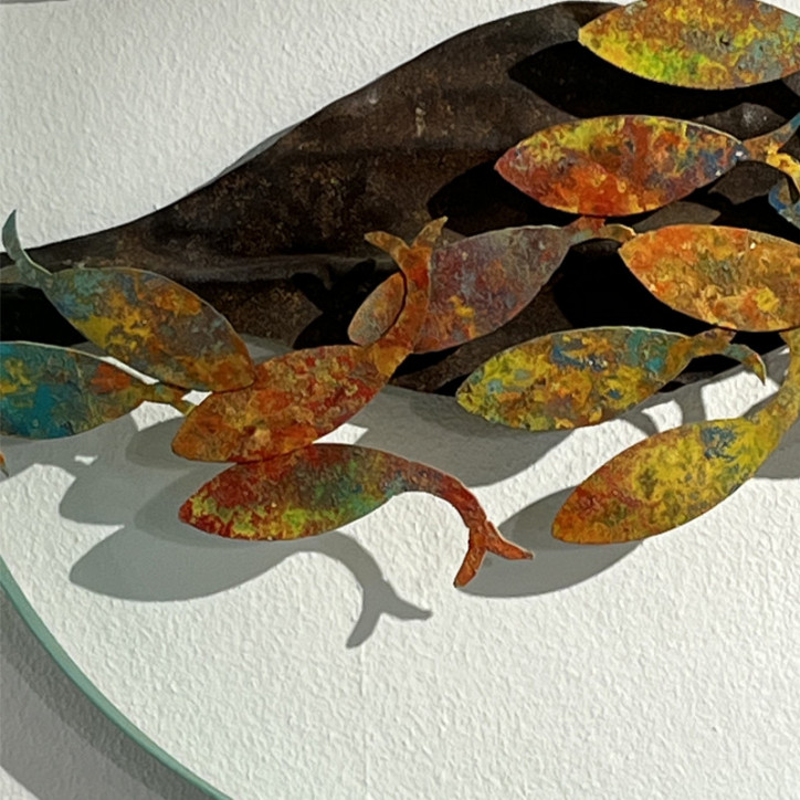 Escultura Hierro Reciclado Rovellart Naranjas