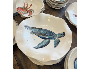 Plato Irregular Tortuga - Pintado A Mano