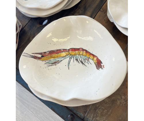 Plato Irregular Gamba - Pintado A Mano