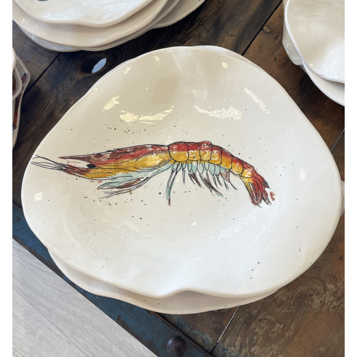Plato Irregular Gamba - Pintado A Mano