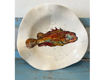 Plato Irregular Cabracho - Pintado A Mano