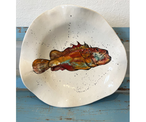 Plato Irregular Cabracho - Pintado A Mano