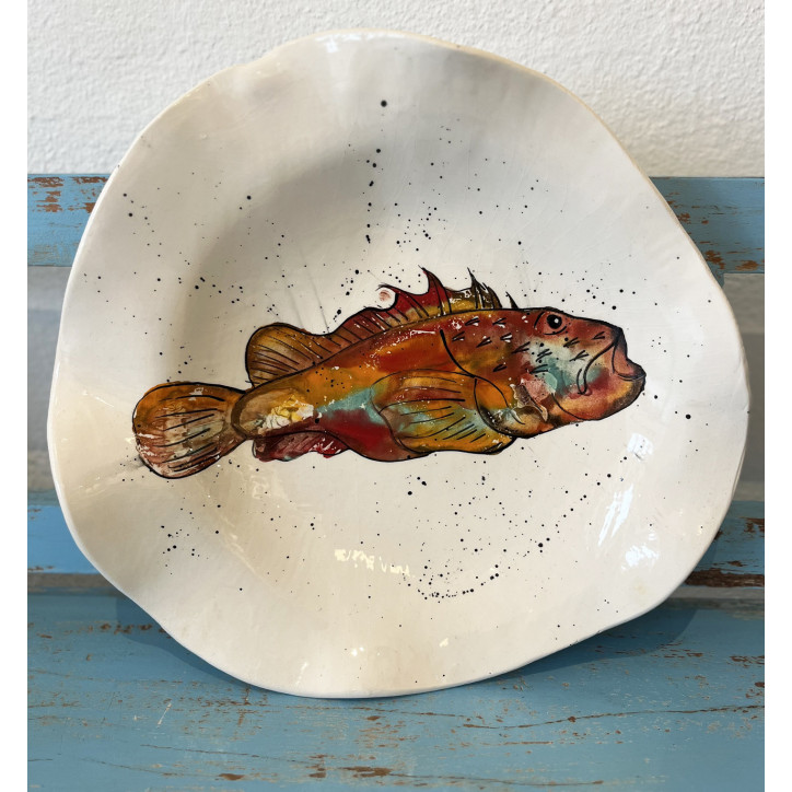 Plato Irregular Cabracho - Pintado A Mano