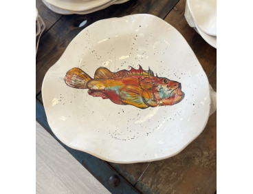 Plato Irregular Cabracho - Pintado A Mano