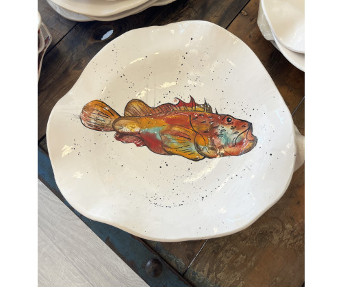 Plato Irregular Cabracho - Pintado A Mano