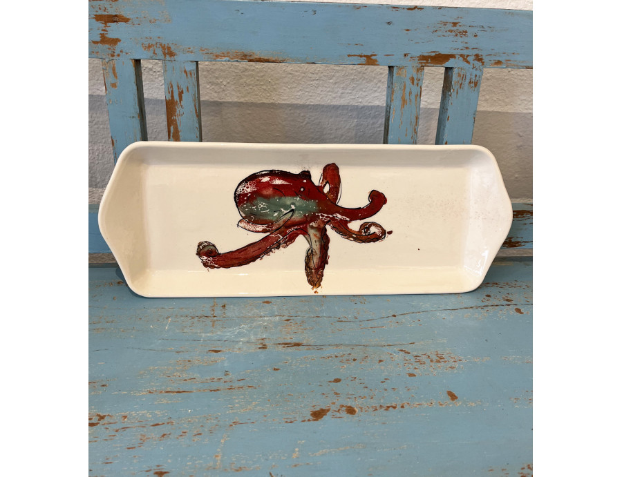 Bandeja Pulpo- Pintado a mano