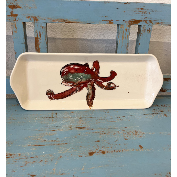 Bandeja Pulpo- Pintado a mano