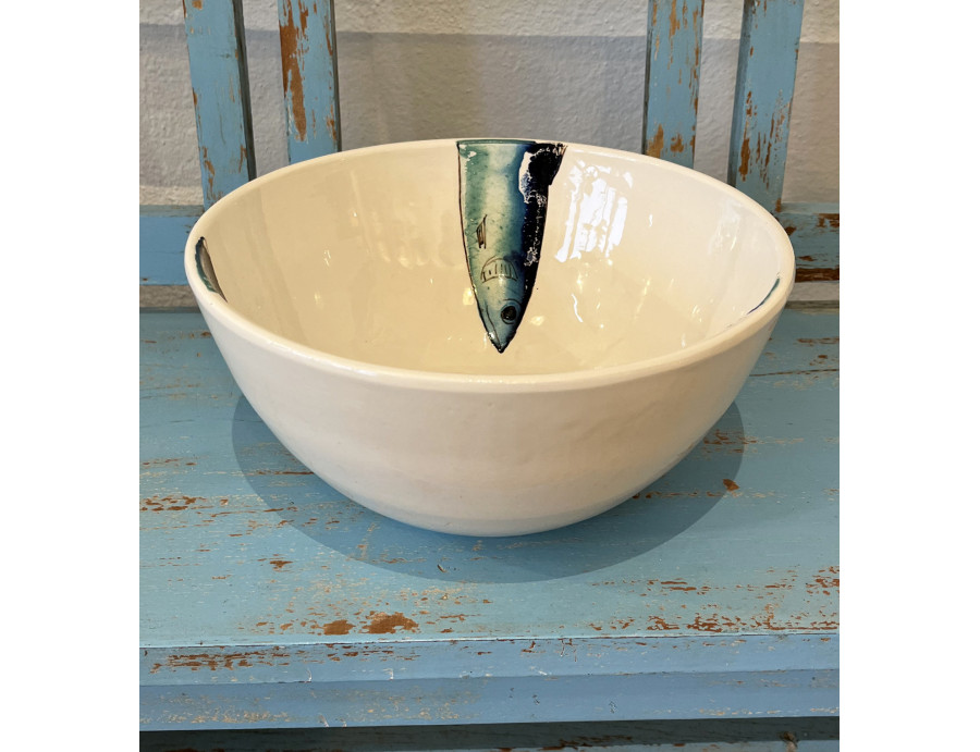 Ensaladera Sardina- Pintado A Mano