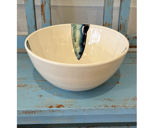 Ensaladera Sardina- Pintado A Mano