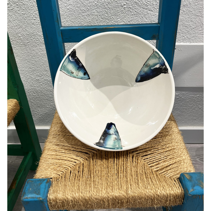 Ensaladera Sardina- Pintado A Mano