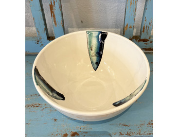 Ensaladera Sardina- Pintado A Mano