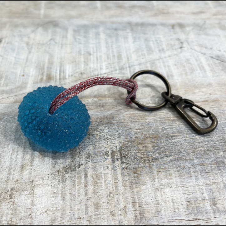 Llavero Erizo De Mar Resina Turquesa