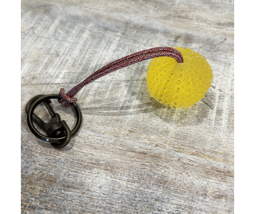 Llavero Erizo De Mar Resina Amarillo