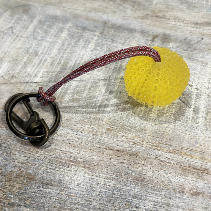 Llavero Erizo De Mar Resina Amarillo