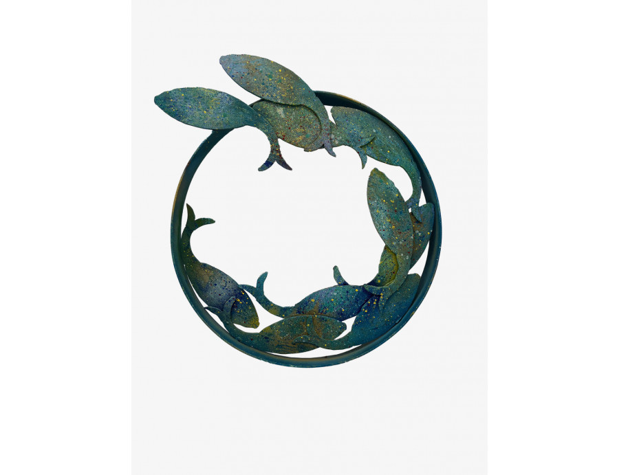 Escultura pared - circulo peces