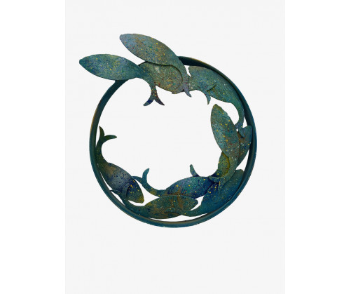 Escultura pared - circulo peces