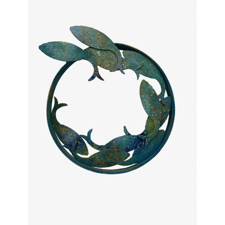Escultura pared - circulo peces